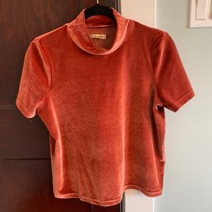 Madewell Cowl Neck Velvet Blouse